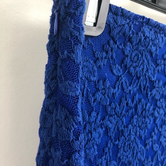 Sugarlips 2 piece tank and skirt set in cobalt blue lace size small - Picture 7 of 8